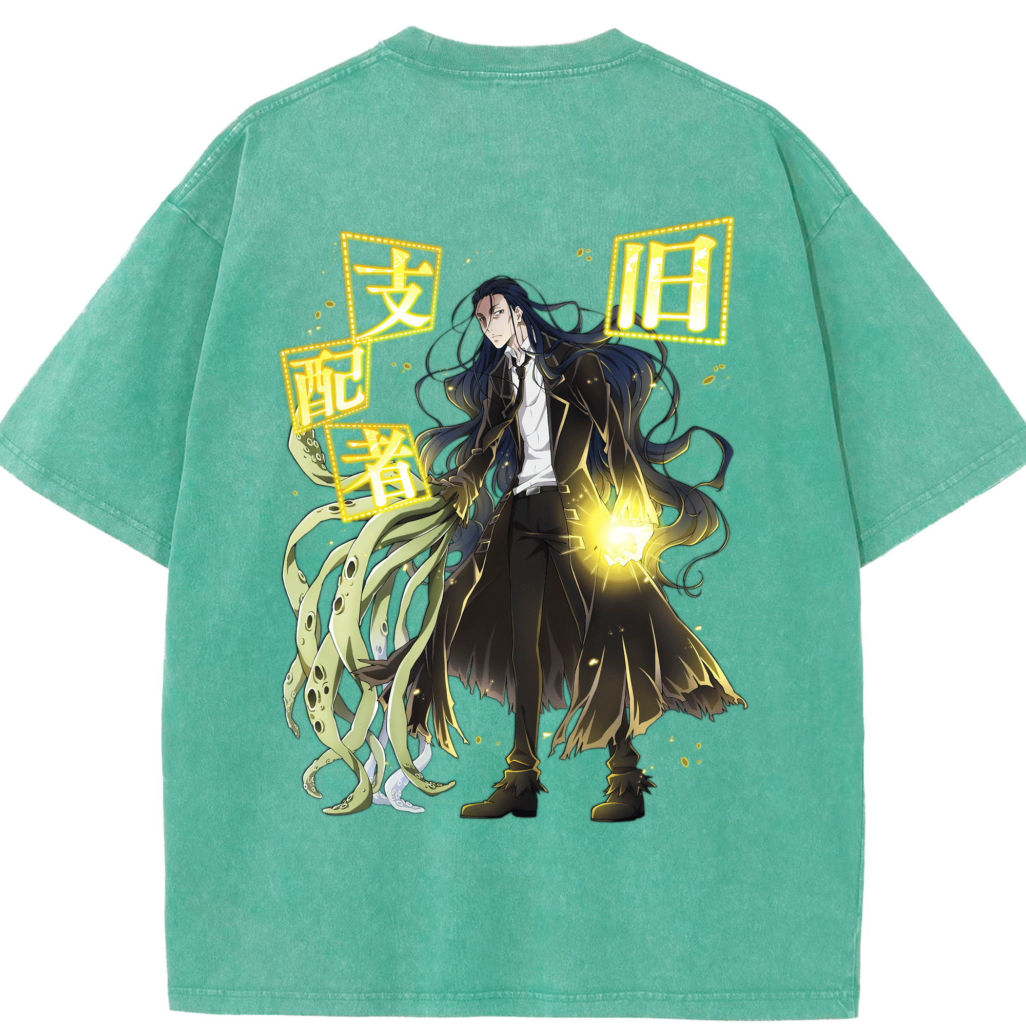 （画像用） 文豪ストレイドッグス Bungo Stray Dogs 綿100% ヴィンテージ風 半袖Tシャツ（背面プリント）